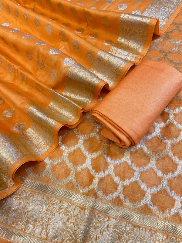 Orange_Pure_Cotton_Dyable_Zari_Geometrical_Jaal_Banarasi_Suit_11IM_PCD1