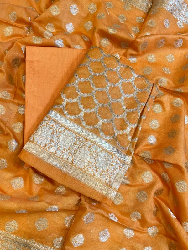 Orange_Pure_Cotton_Dyable_Zari_Geometrical_Jaal_Banarasi_Suit_11IM_PCD1