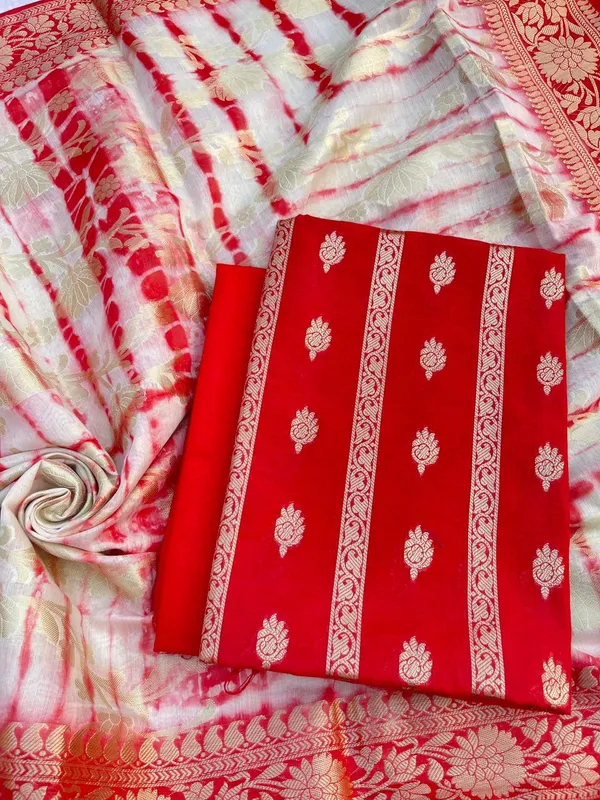 Red_Mercerise_Cotton_Stripe_Zari_Booti_Banarasi_Suit_Set_with_Marble_Dye_Dupatta_12SKL_CH14