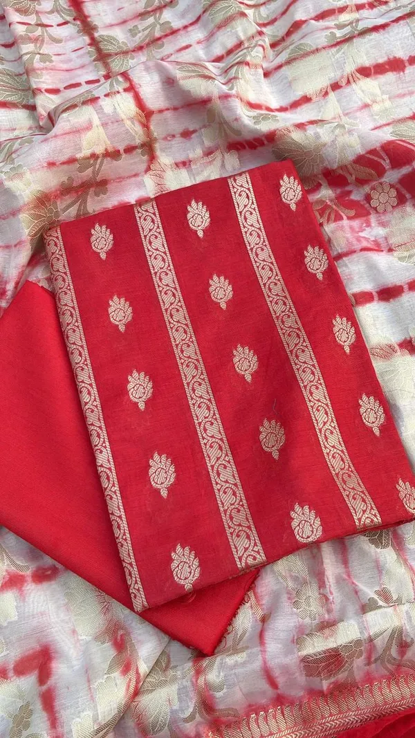 Red_Mercerise_Cotton_Stripe_Zari_Booti_Banarasi_Suit_Set_with_Marble_Dye_Dupatta_12SKL_CH14