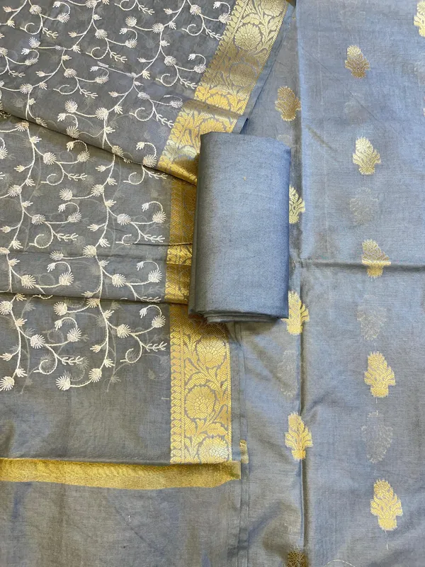 Grey_Mercerise_Silk_Floral_Zari_Booti_with_Embroidery_Dupatta_Banarasi_Suit_11SKL_MSRS10