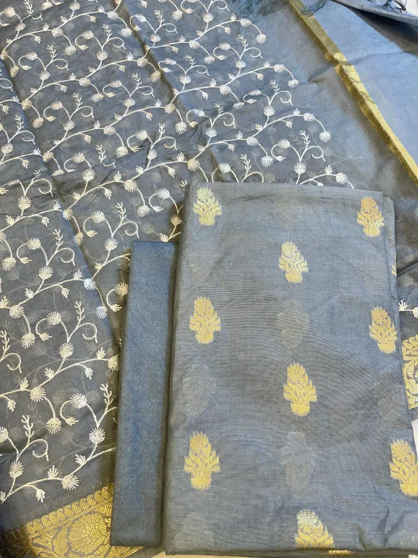 Grey_Mercerise_Silk_Floral_Zari_Booti_with_Embroidery_Dupatta_Banarasi_Suit_11SKL_MSRS10