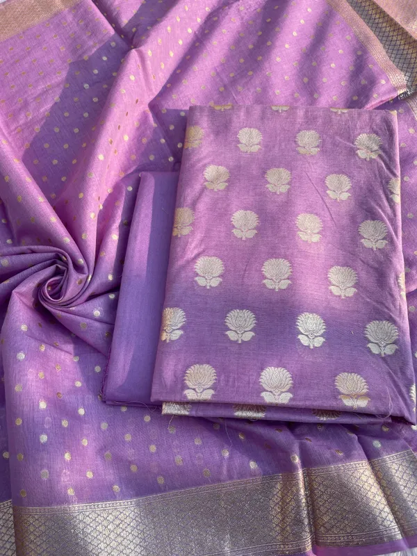 Lavander_Pure_Mercerised_Banarasi_Suit_with_Lorex_Weaving_&_Floral_Booti_Dupatta_1100SKL_MSL7