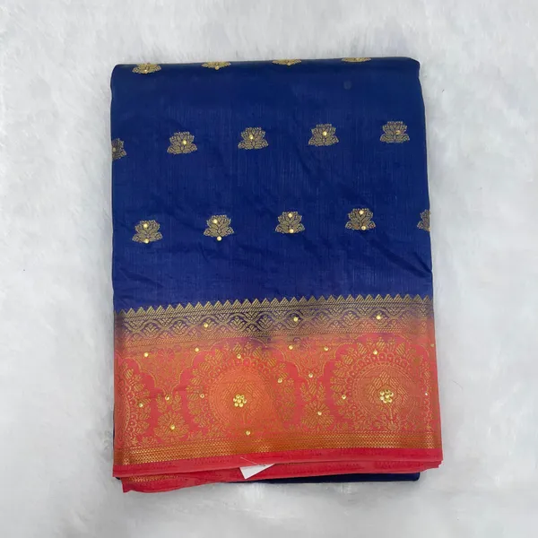 Navy_Blue_Cotton_Blend_Zari_Embroidery_Banarasi_Saree_600KS_22
