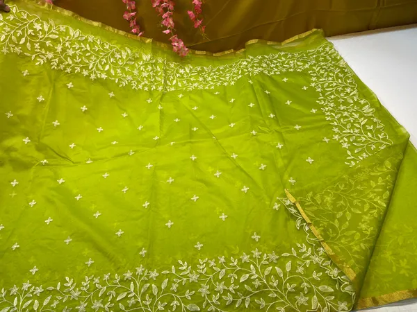 Green_Organza_Silk_Floral_Resham_Booti_with_Embroidery_Border_Banarasi_Saree_MS_OG2