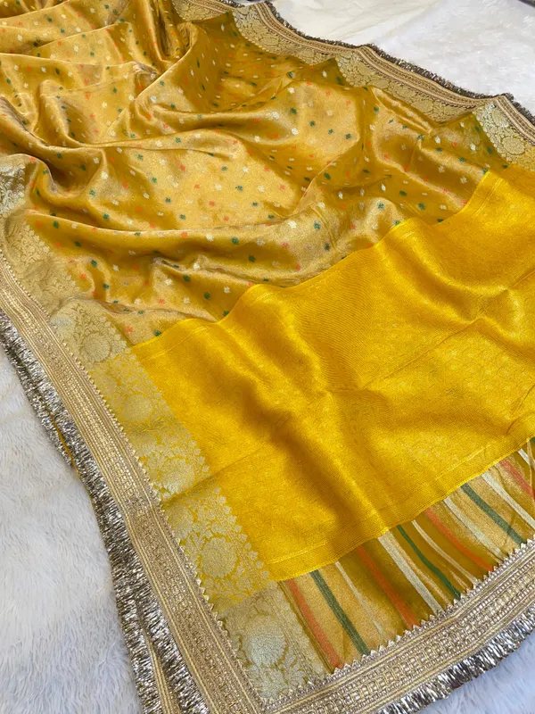 Gold_Tissue_Silk_Minakari_Booti_Banarasi_Saree_with_Lace_work_Border_BFS_TL1