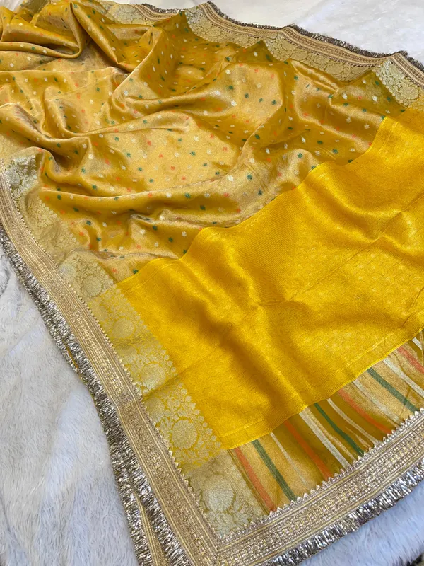 Gold_Tissue_Silk_Minakari_Booti_Banarasi_Saree_with_Lace_work_Border_BFS_TL1