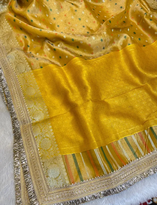 Gold_Tissue_Silk_Minakari_Booti_Banarasi_Saree_with_Lace_work_Border_BFS_TL1