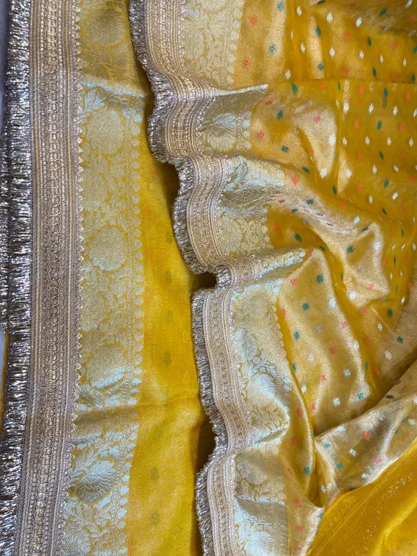 Gold_Tissue_Silk_Minakari_Booti_Banarasi_Saree_with_Lace_work_Border_BFS_TL1