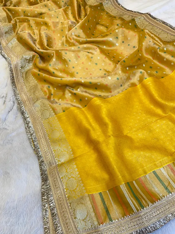 Gold_Tissue_Silk_Minakari_Booti_Banarasi_Saree_with_Lace_work_Border_BFS_TL1