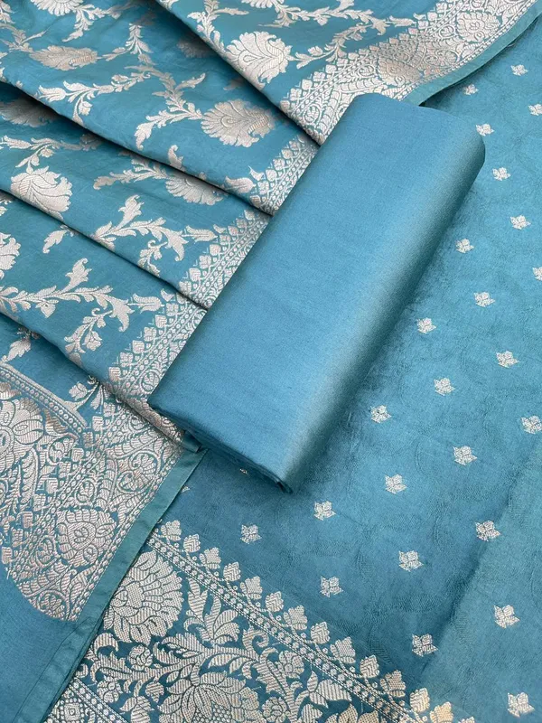 Seagreen_Viscose_Silk_Banarasi_Suit_with_Zari_Chunri_Booti_&_Floral_Jaal_Dupatta_1050BFS_SV9