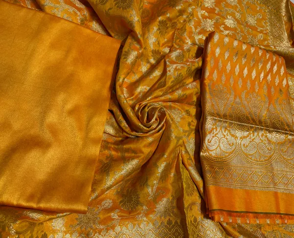 Humairah_Presents_Mustard_Gold_Floral_Zari_Booti_3pcs_Suit_Set_with_Plain_Bottom_and_Floral_Zari_Alfi_Jaal_Mustard_Gold_Dupatta