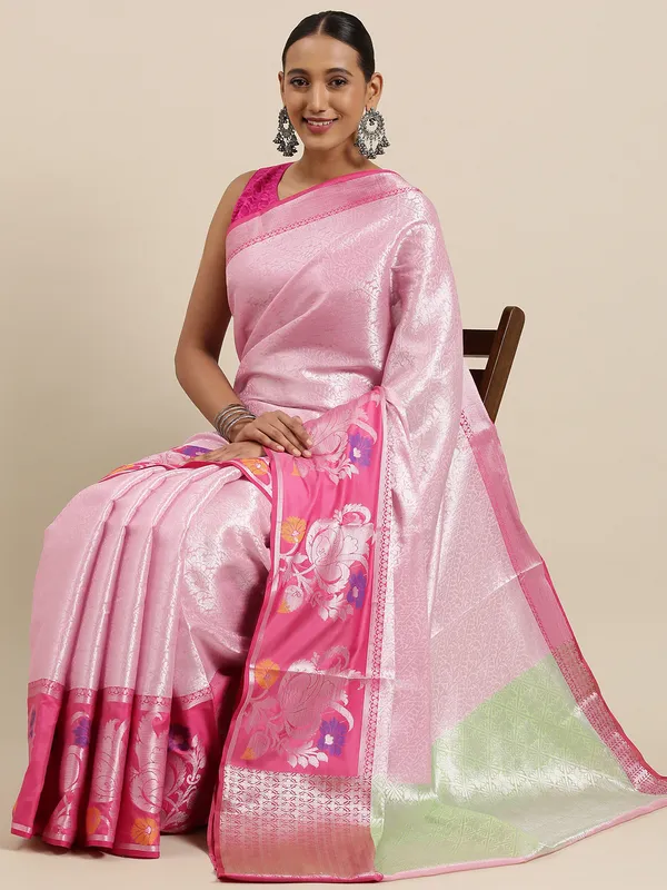 Pink_Kanjeevaram_Banarasi_Sarees_For_Women_GEMA21