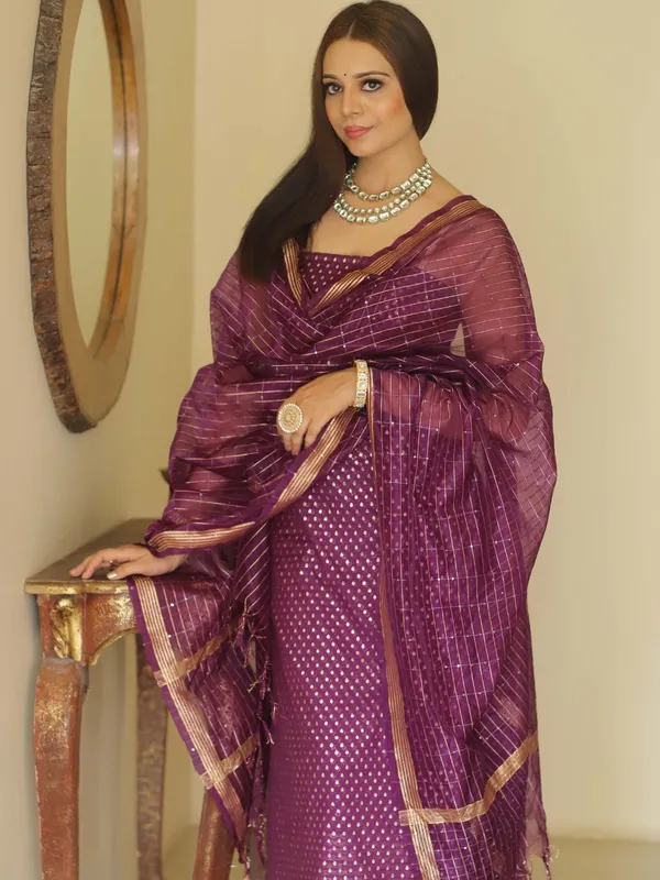 Purple_Banarasi_Mercerised_Lorex_Weave_Suit_with_Organza_Silk_Check_Sequins_Embroidery_Dupatta_1000SKL_OGL3