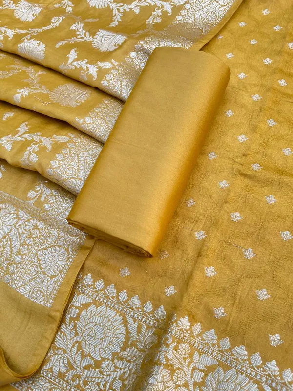 Mustard_Gold_Viscose_Silk_Banarasi_Suit_with_Zari_Chunri_Booti_&_Floral_Jaal_Dupatta_1050BFS_SV12
