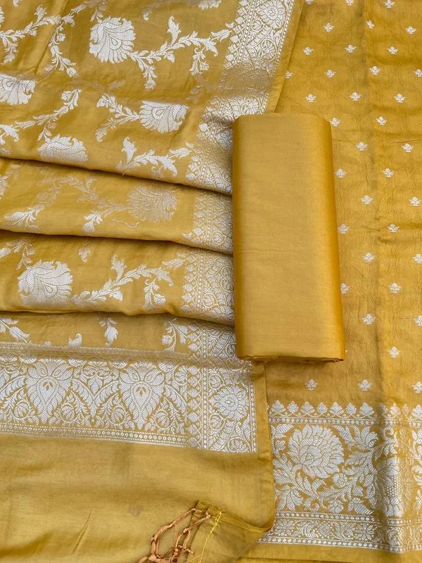 Mustard_Gold_Viscose_Silk_Banarasi_Suit_with_Zari_Chunri_Booti_&_Floral_Jaal_Dupatta_1050BFS_SV12