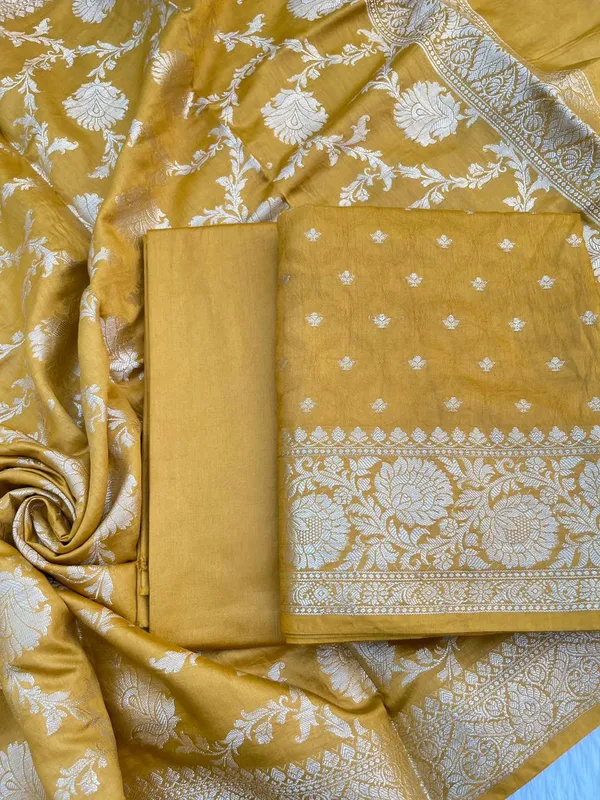 Mustard_Gold_Viscose_Silk_Banarasi_Suit_with_Zari_Chunri_Booti_&_Floral_Jaal_Dupatta_1050BFS_SV12