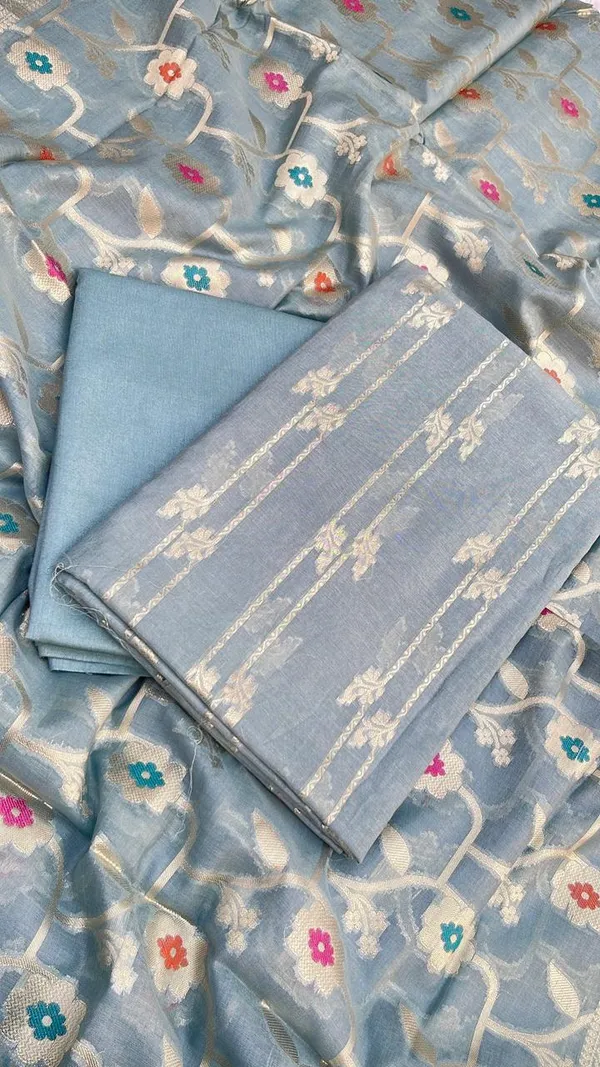 Grey_Palm_Silk_Stripe_Zari_Banarsi_Suit_with_Floral_Zari_Mina_Jaal_Dupatta_1100SKL_PS7