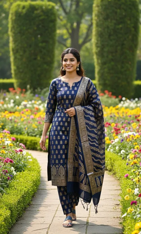 Navy_Blue_Dyable_Katan_Silk_Floral_Zari_Booti_Banarasi_Suit_with_Aada_Stripe_Zari_Jaal_Dupatta_1100SKL_KSD2