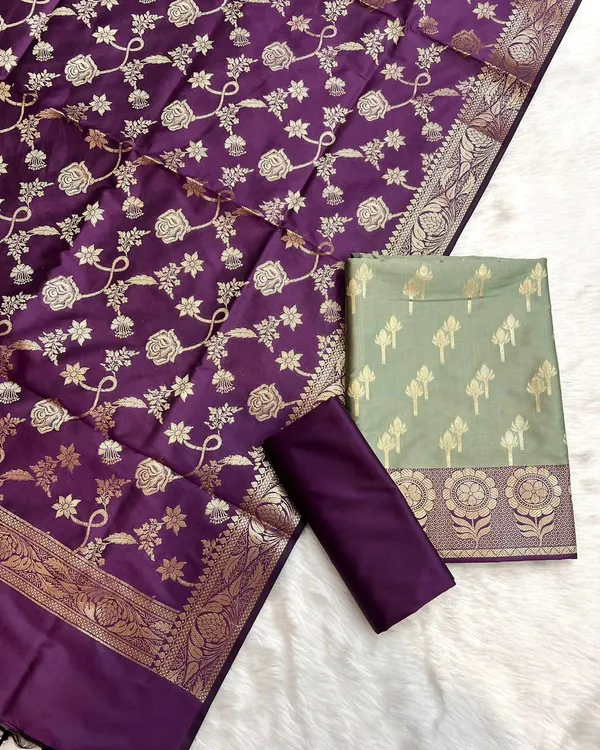 Green_Katan_Silk_Floral_Zari_Booti_Contrast_Purple_Daman_Banarasi_Suit_with_Purple_Zari_Jaal_Dupatta_1050ASG_BS4