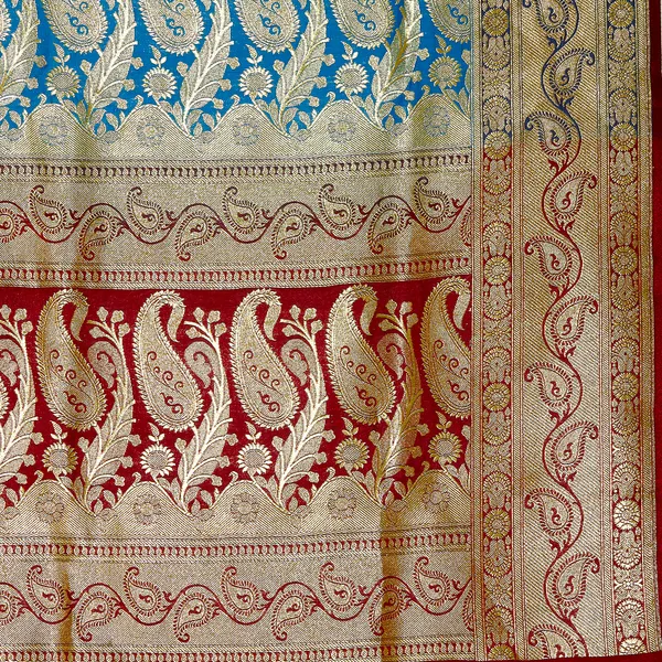 Humairah_Presents_Blue_Satin_Silk_Saree_With_Blouse_Piece(JA41)