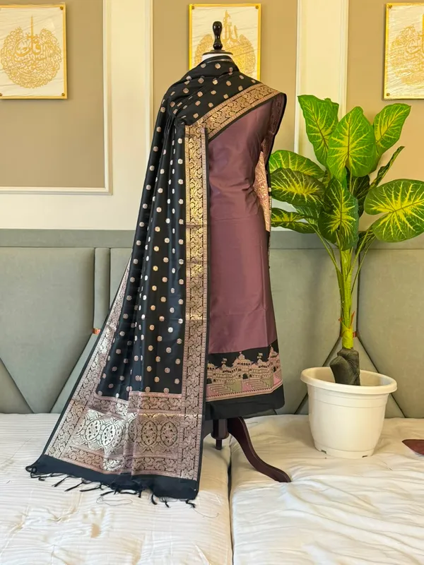 Mauve_Alfi_Katan_Silk_Ghat_Daman_Banarasi_Suit_With_Contrast_Black_Zari_Booti_Dupatta_160Pnj_Ksg3