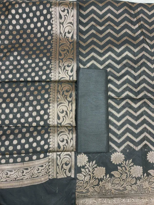 Black_Cotton_Silk_Zig-Zag_Banarasi_3_pcs_Suit_Set_675JVC_127