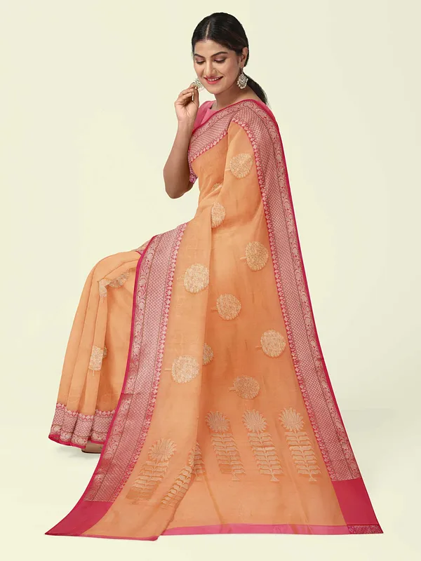 Orange_Cotton_Blend_Banarasi_Sarees_For_Women_GEHKR_39