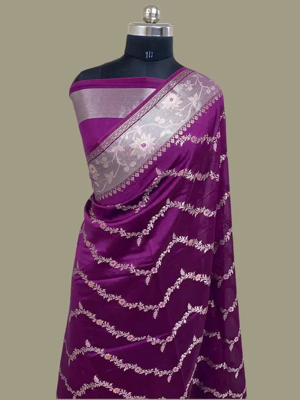 Magenta_Semi_Chiniya_Silk_Meenakari_Aada_Zari_Jaal_Zari_Border_Banarasi_Saree_115AM_SC4