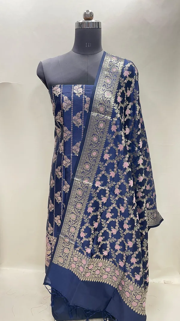 Humairah_Presents_Navy_Blue_Semi_Katan_Silk_Floral_Minakari_Booti_Stripe_3_pcs_Suit_Set_with_Plain_Bottom_and_Minakari_Floral_Zari_Jaal_Navy_Blue_Dupatta_ASD_142