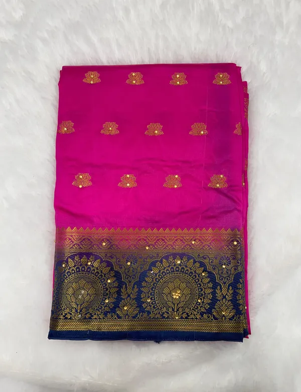 Magenta_Cotton_Blend_Zari_Embroidery_Banarasi_Saree_600KS_20