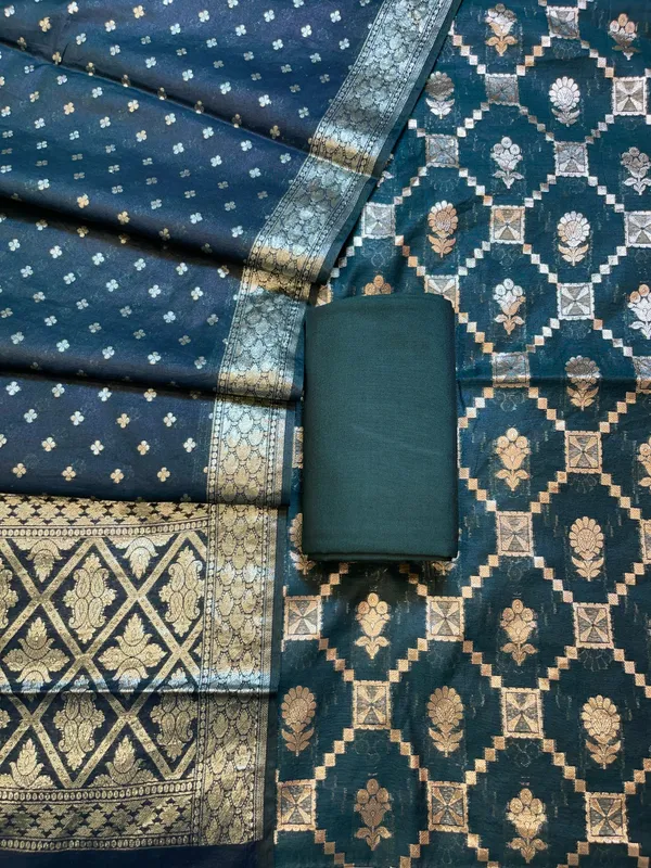 Dark_Green_Mescrize_Cotton_Geometrical_Banarasi_3_pcs_Suit_Set_1100SKL_MS5