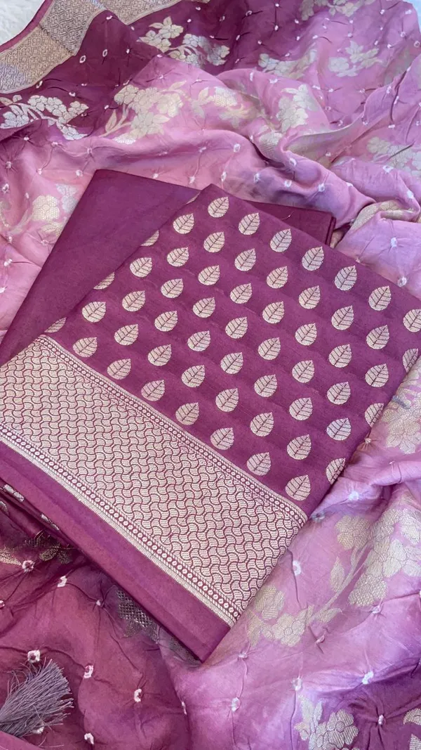 Burgundy_Cotton_Blend_Leaf_Zari_Booti_Banarasi_Suit_with_Bandhani_Zari_Jaal_Dupatta_1325DAN_SBN5