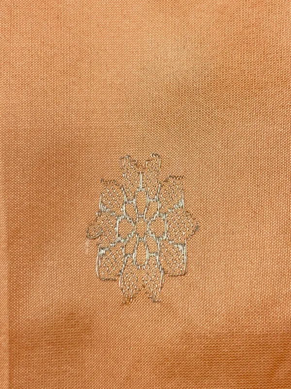 Pure_Handloom_Orange_Katan_Silk_Gold_and_Silver_Zari_Aada_Stripe_Kadhwa_Banarasi_3_pcs_Suit_Set_14000PR_KS10
