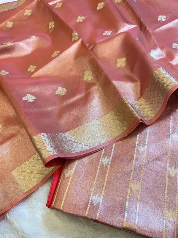 Dark_Pink_Tissue_Silk_Zari_Stripe_Banarasi_3_pcs_Suit_Set_1100SKL_TSU1