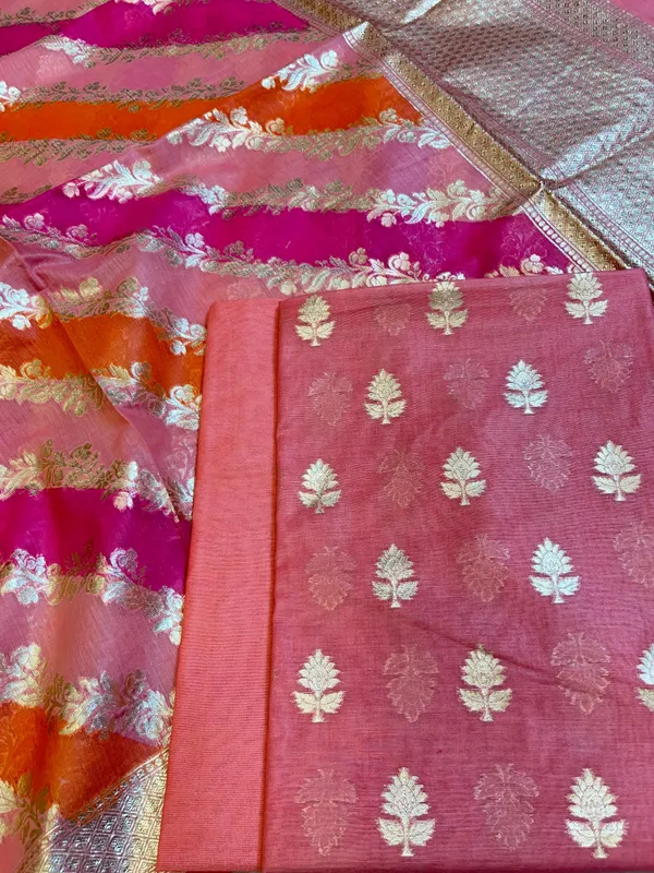 Peach_Pure_Cotton_Lorex_weave_Zari_Booti_Banarasi_Suit_1300IM_PCL1