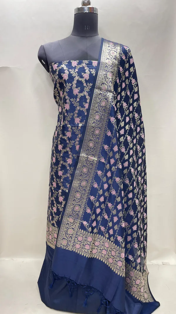 Humairah_Presents_Navy_Blue_Floral_Minakari_Zari_Jaal_3_pcs_Suit_Set_with_Plain_Bottom_and_Lehariya_Stripe_Minakari_Booti_Navy_Blue_Dupatta_ASD_136