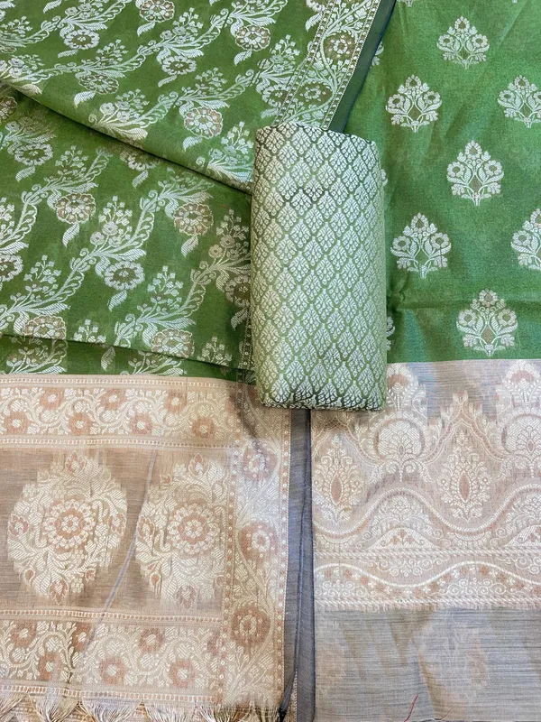 Green_Cotton_Alfi_Resham_Floral_Boota_Contrast_Beige_Border_Banarasi_Suit_600AJ_PJS11