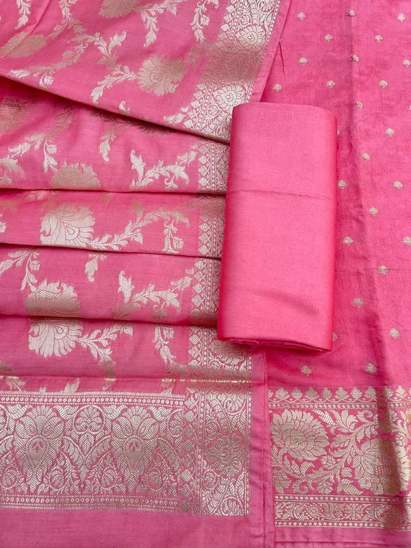 Coral_Peach_Viscose_Silk_Banarasi_Suit_with_Zari_Chunri_Booti_&_Floral_Jaal_Dupatta_1050BFS_SV5