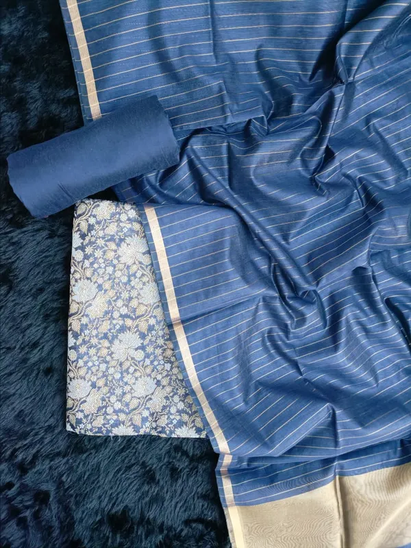 Navy_Blue_Silk_Brocade_Resham_Zari_Banarasi_Suit_with_Cotton_Stripe_Zari_Dupatta_600SKL_MB7