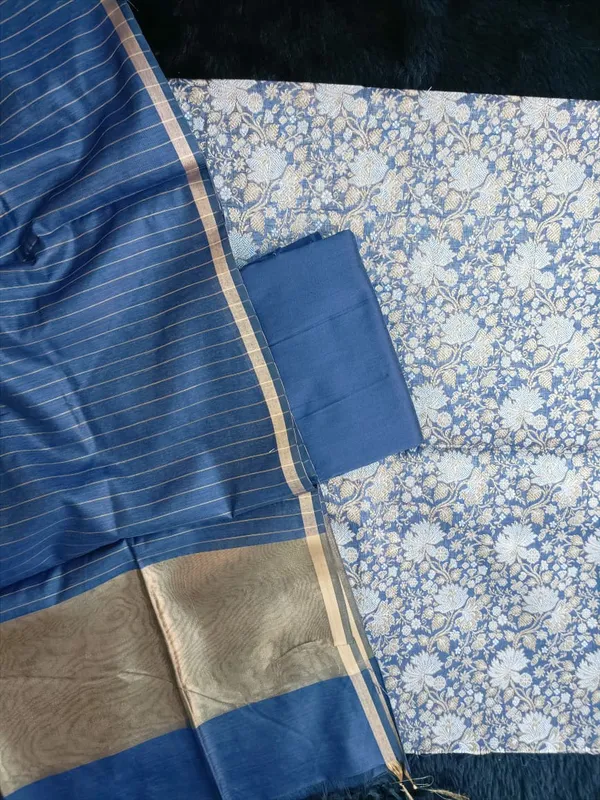 Navy_Blue_Silk_Brocade_Resham_Zari_Banarasi_Suit_with_Cotton_Stripe_Zari_Dupatta_600SKL_MB7