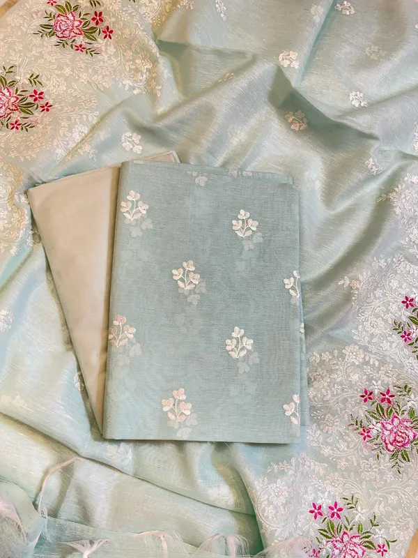 Sea_Green_Linen_Banarasi_3_pcs_Suit_Set_with_Embroidery_Dupatta_1100SKL_LN5