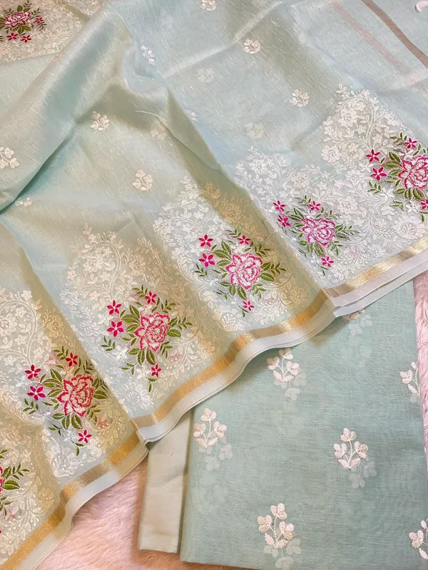 Sea_Green_Linen_Banarasi_3_pcs_Suit_Set_with_Embroidery_Dupatta_1100SKL_LN5