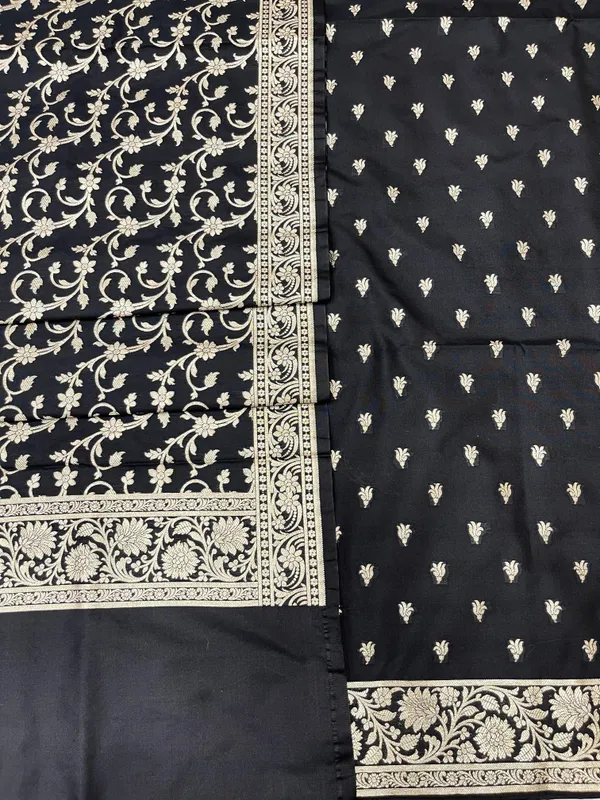 Black_Handloom_Cotton_Silk_Banarasi_3_pcs_Suit_Set_RHN_1