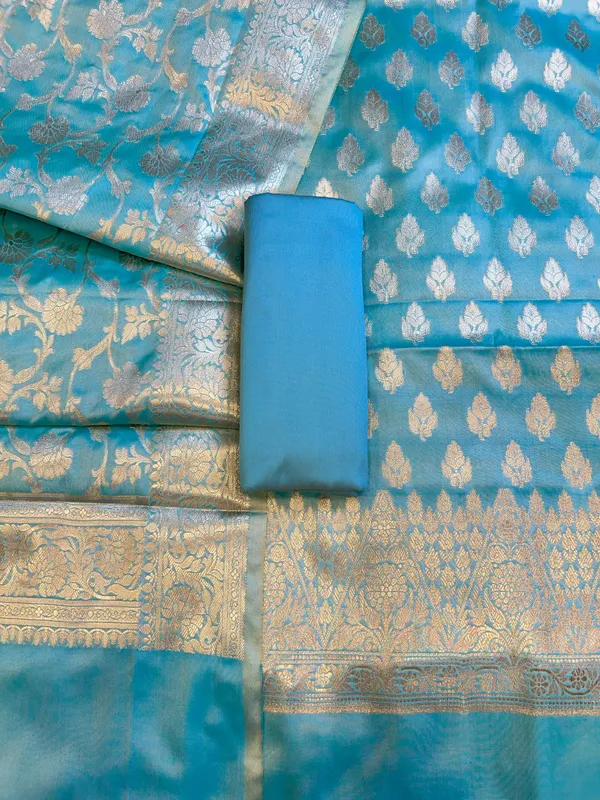 Sky_Blue_Semi_Silk_Floral_Zari_Booti_Banarasi_3_pcs_Suit_Set_900AJ_SK36