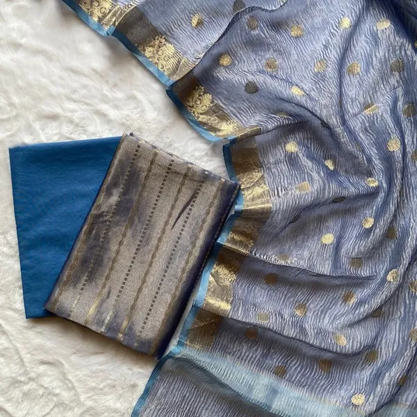 Blue_Tissue_Floral_Stripe_Zari_Banarasi_Suit_Set_With_Crush_Dupatta_Skl_Tsu13