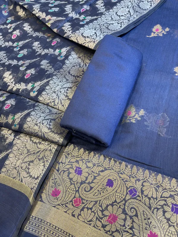 Navy_Blue_Cotton_Resham_Mina_Floral_Booti_Paisley_Mina_Border_Banarasi_Suit_625SHL_CT26