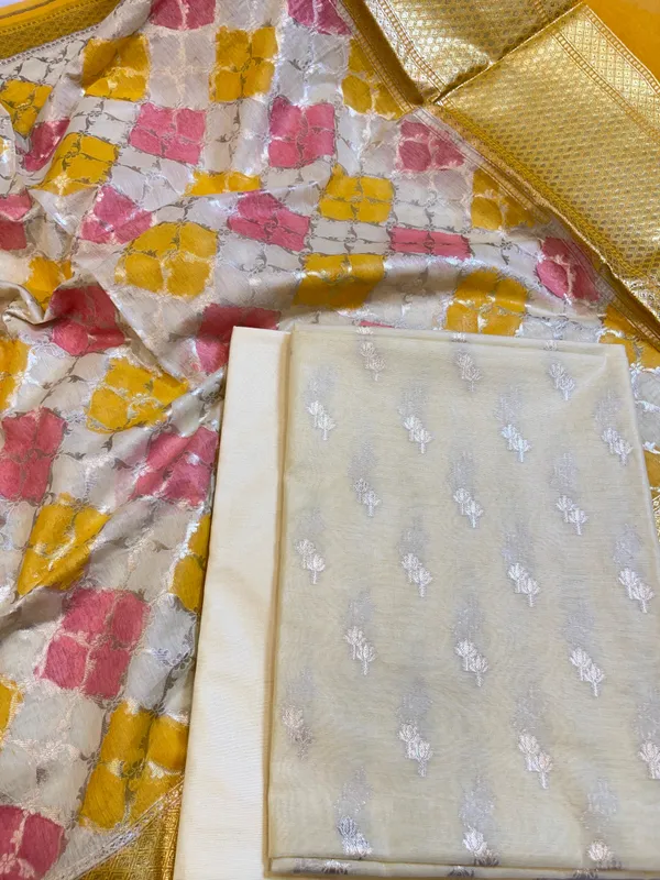 Off_white_Pure_Cotton_Lorex_weave_Dual_Zari_Booti_Banarasi_Suit_1300IM_PCL13