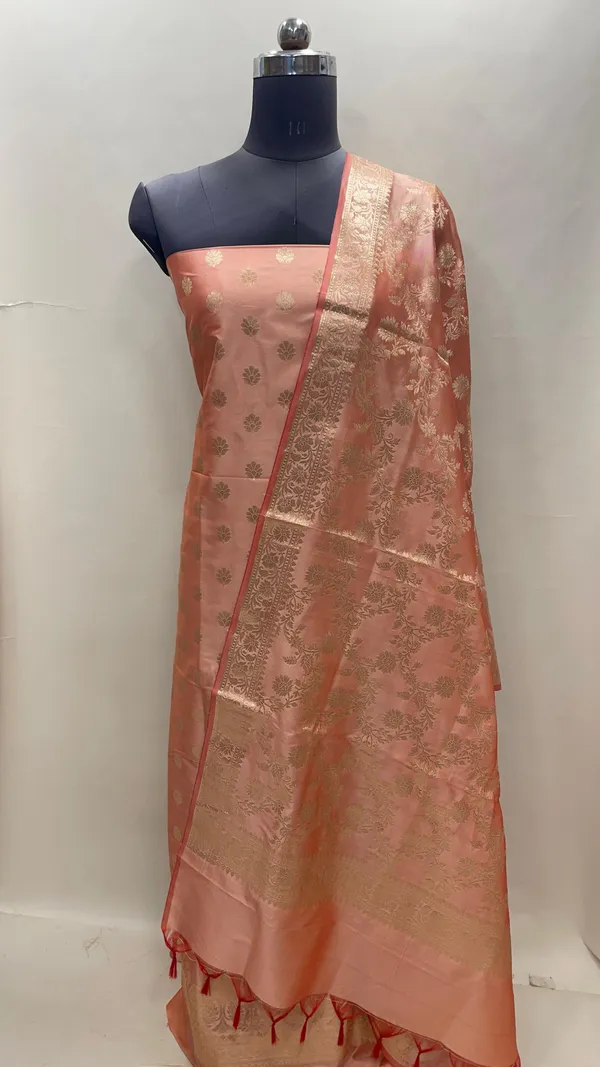 Peach_Semi_Katan_Silk_Handloom_Banarasi_3_pcs_Suit_Set_MUB_SK74