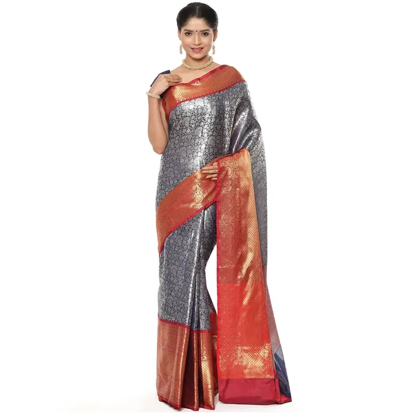 Blue_Kanchi_Silk/Brocade_Banarasi_Sarees_For_Women_GEBW13
